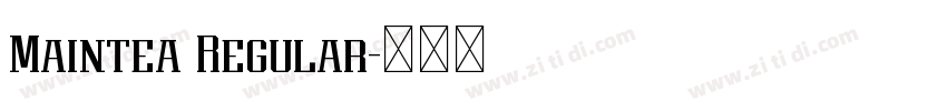Maintea Regular字体转换